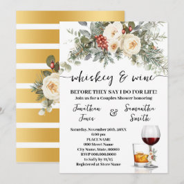 Whiskey & Wine Before I do for Life Winter Shower Einladung