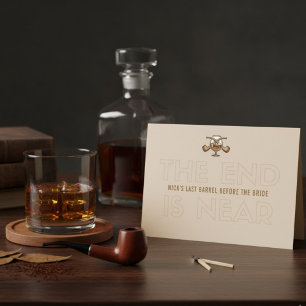 Whiskey & Zigarre Junggesellen-Abschiedseinladung  Einladung