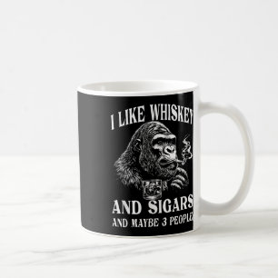 Whiskey, Zigarren und Affen Spaß Vintag Retro St. Kaffeetasse