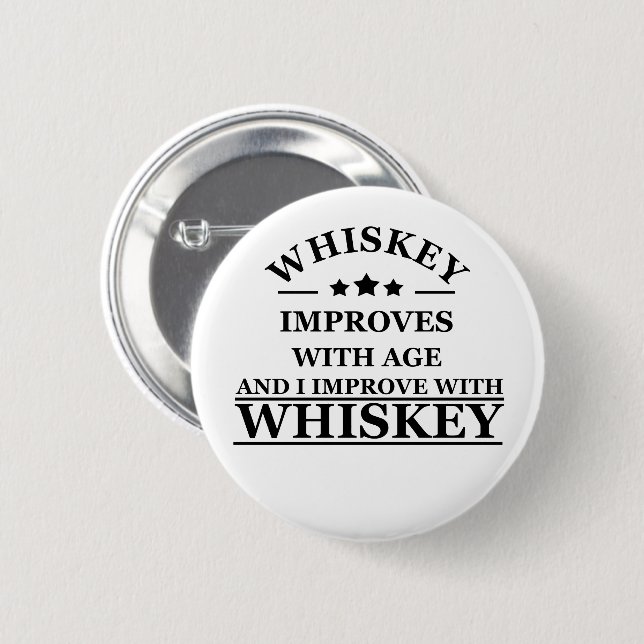 Whiskey zitiert lustige alkoholische Redewendungen Button (Vorne & Hinten)