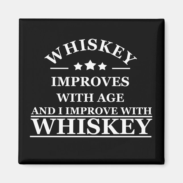 Whiskey zitiert lustige alkoholische Redewendungen Magnet (Vorne)