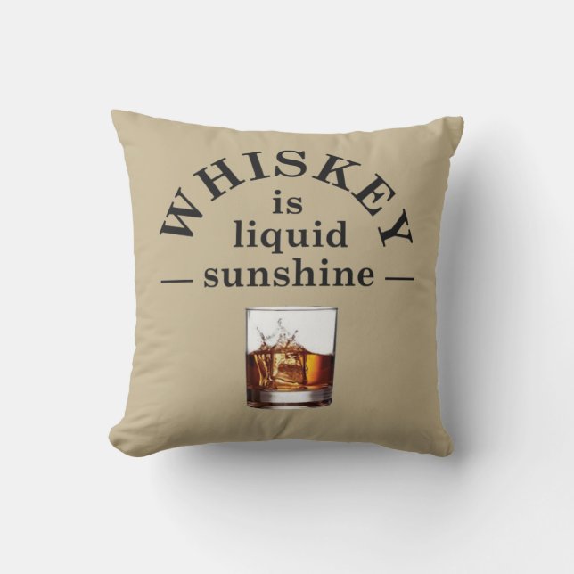 Whiskey zitiert lustige Redewendungen zum Trinken Kissen (Vorderseite)