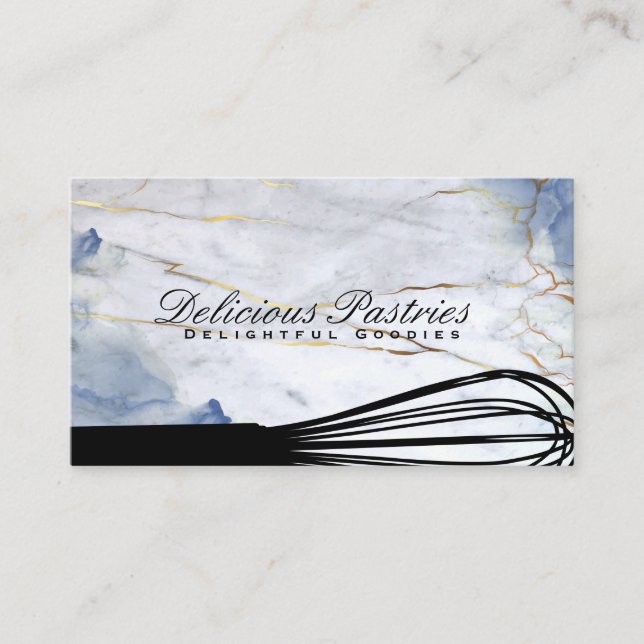 Whisky | Blue Marble Business Card Visitenkarte (Vorderseite)
