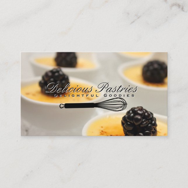 Whisky | Crème Brule Dessert Visitenkarte (Vorderseite)