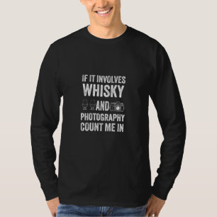 Whisky & Fotografie - Lustiges Hobby-Design T-Shirt