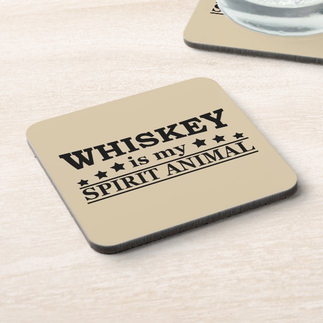 Whisky ist mein Geiststier Getränkeuntersetzer (Linke Seite)