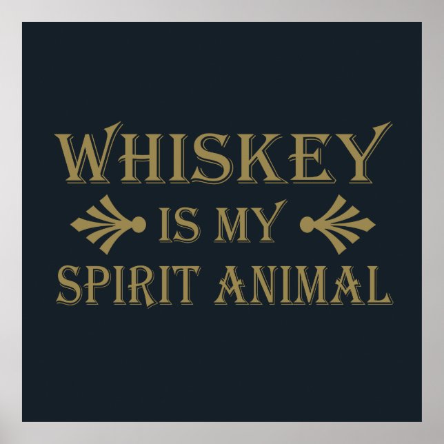 Whisky ist mein Geiststier Poster (Vorne)