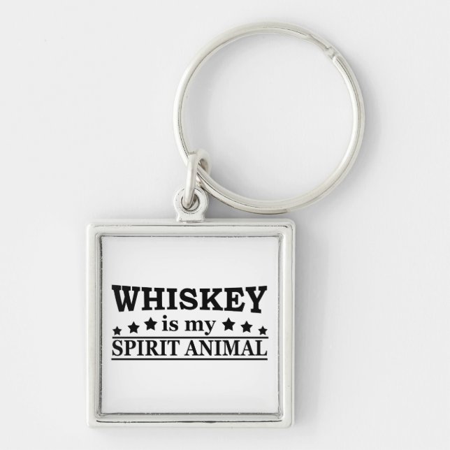 Whisky ist mein Geiststier Schlüsselanhänger (Vorne)