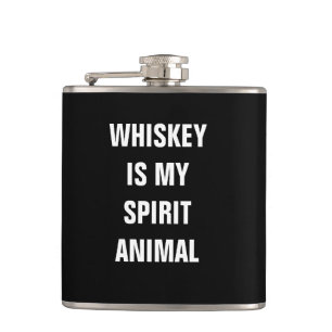 Whisky ist mein Geisttier Flachmann
