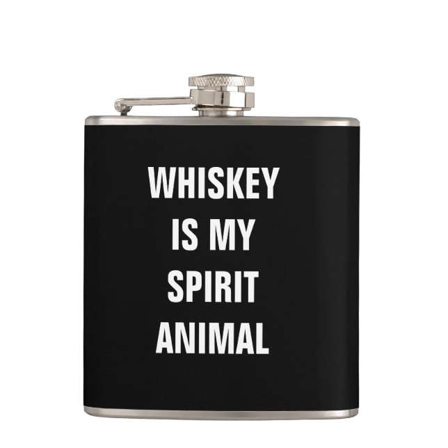 Whisky ist mein Geisttier Flachmann (Vorderseite)