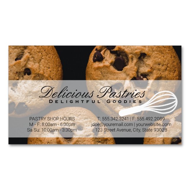 Whisky | Koch | Cookies Magnetische Visitenkarte (Vorderseite)