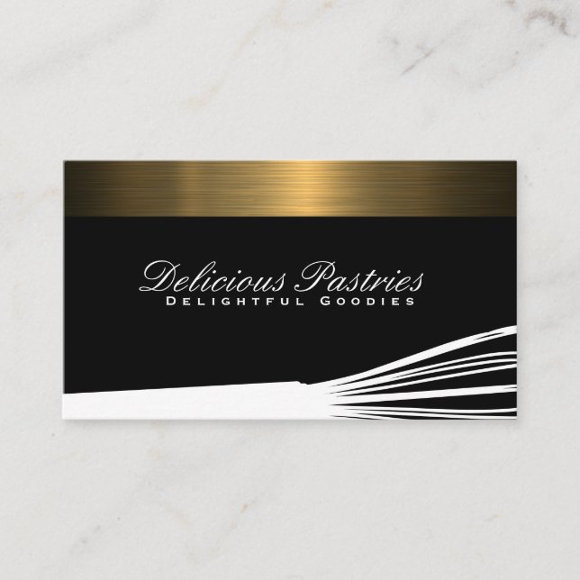 Whisky | Kulinarische Künste | Gold-Metallic-Trimm Visitenkarte (Vorderseite)