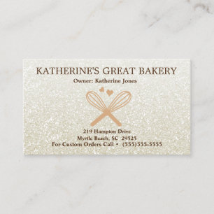 Whisky Liebe Glitzer Bäckerei Business Card Visitenkarte