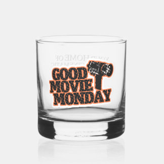 Whisky Lundi de bon film Verre à Whiskey avec slogan