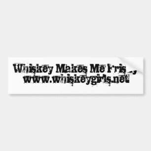 Whisky macht mich Frisky Autoaufkleber