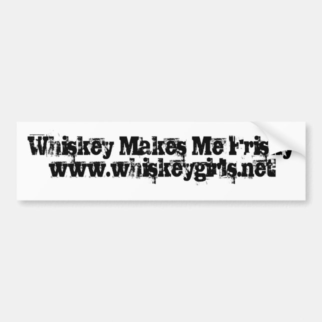 Whisky macht mich Frisky Autoaufkleber (Vorne)