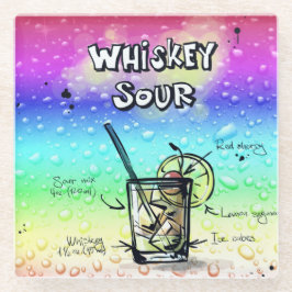 Whisky-saures Getränk-Rezept Glasuntersetzer