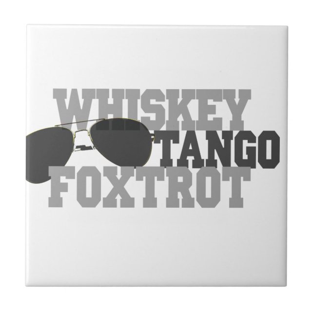 Whisky-Tango Foxtrot - Luftfahrt-Gläser Fliese (Vorderseite)