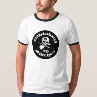 Whisky-und der Wecker-T-Shirt der Stich-Männer T-Shirt
