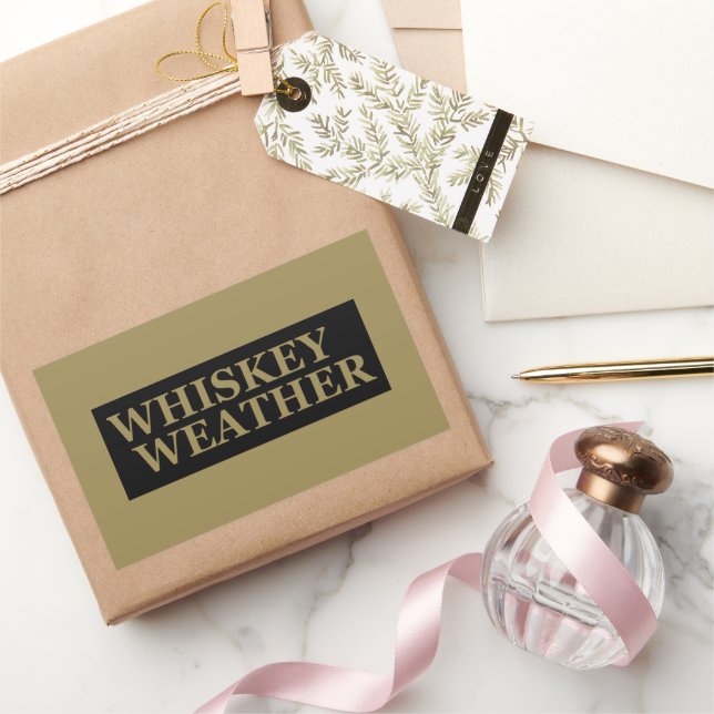 Whisky-Wetter Rechteckiger Aufkleber (Schenken)