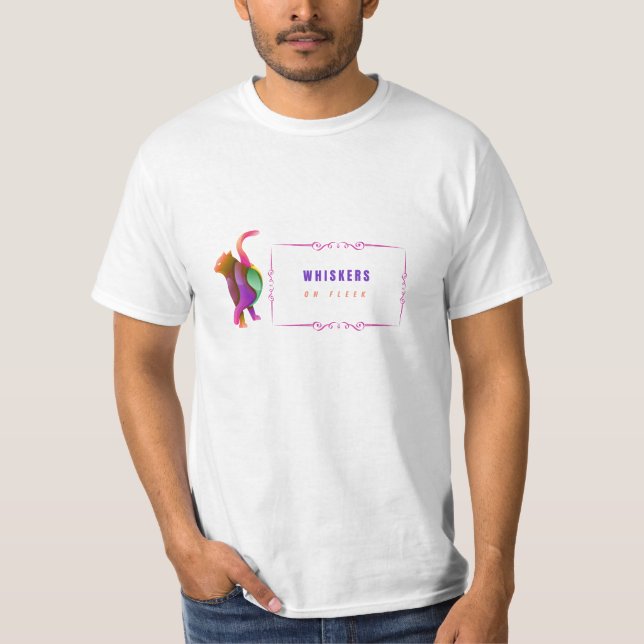 Whiskys auf Fleek T - Shirt Niedlich & Funny Cat L (Vorderseite)