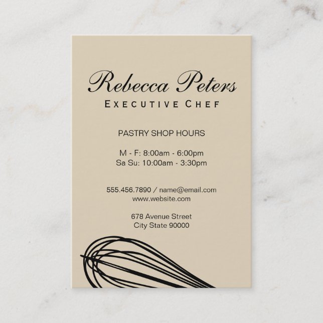 Whiskyvariation | Kulinarischer Meister Visitenkarte (Vorderseite)