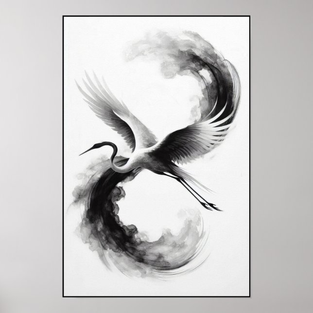 Whisper eines rauchigen Krans Abstrakt Poster (Vorne)
