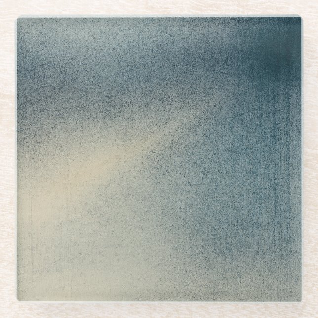 Whisper of the Rainlight Pt2 Japandi Blue Glasuntersetzer (Vorderseite)