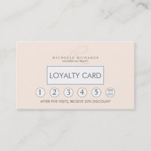Whisper Pink Elegante Minimalistische Loyalität Ka Treuekarte