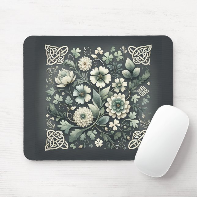 Whispered Clover Knotwork Garden Mousepad (Mit Mouse)
