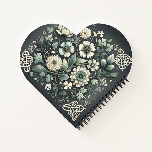 Whispered Clover Knotwork Garden Notizbuch (Rückseite)