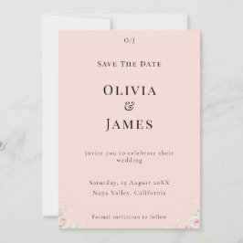 Whispered Petals Elegant Minimalist Save the Date