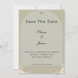 Whispered Petals Elegant Minimalist Save the Date