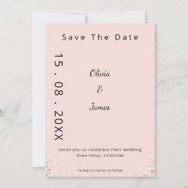 Whispered Petals Elegant Minimalist Save the Date