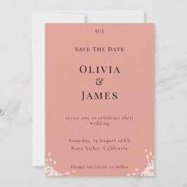 Whispered Petals Elegant Minimalist Save the Date