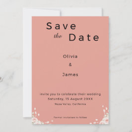 Whispered Petals Elegant Minimalist Save the Date