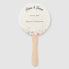 Whispered Petals Round Elegant Minimalist Wedding  Fächer