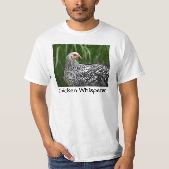 Whisperer-T-Shirt der Männer das Huhn T-Shirt (Vorderseite)