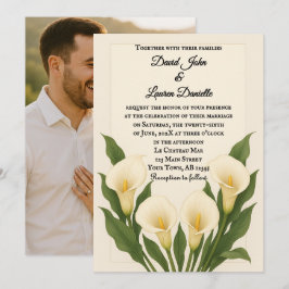 Whispering Callas Photo Wedding Invitation Einladung