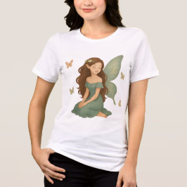 Whispering Fairy Dream surrounded by butterflies Tri-Blend Shirt