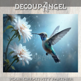 Whispering Hummingbird Decoupage Seidenpapier