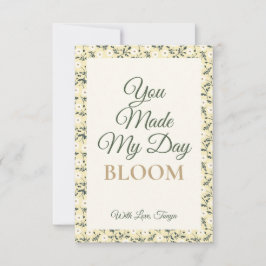 Whispering Meadow - Butter Yellow Floral Border Dankeskarte