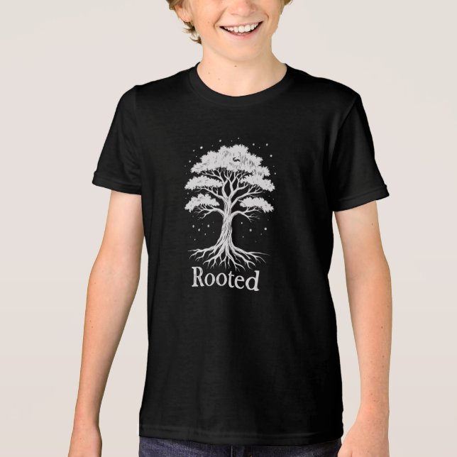 Whispering Roots Nature Art Tri-Blend Shirt (Vorderseite)