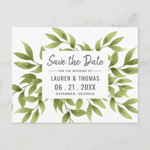 Whispering Willows Save the Date Hochzeit Postkart Ankündigungspostkarte