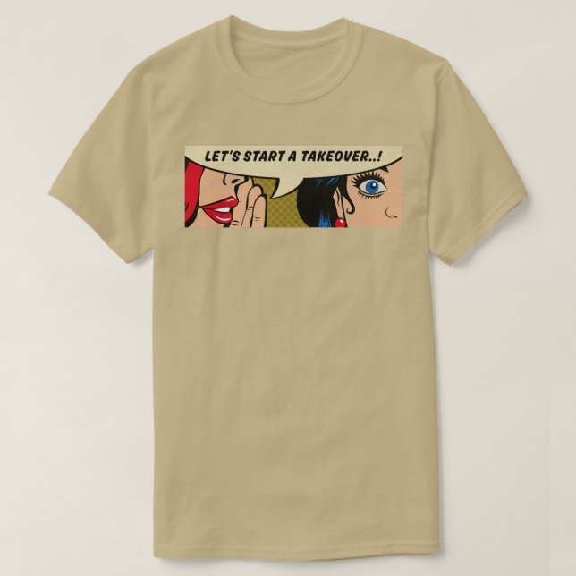 WhisperingÜbernahmeFeminismusComischer Pop Art6391 T-Shirt (Design vorne)