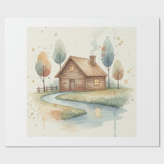 Whispers by the Autumn Lake Geschenkpapier (Flach)