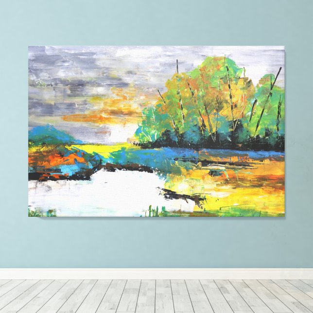 Whispers Of Autumn, Landscape Art,  Leinwanddruck (Insitu (Holzboden))