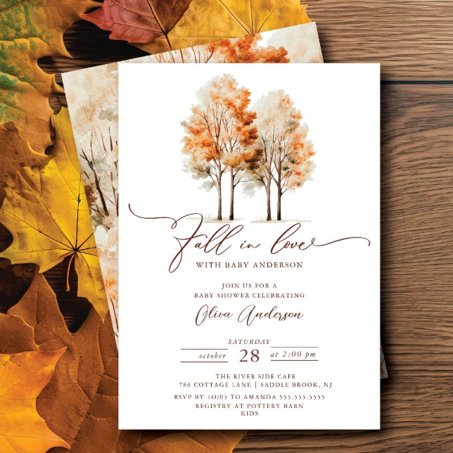 Whispers of Fall Baby shower Invitation (Créateur téléchargé)