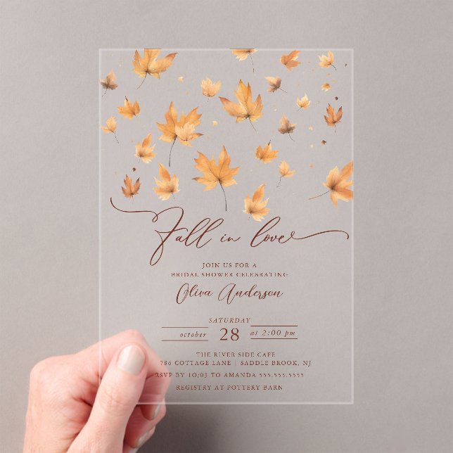 Whispers of Fall Bridal Shower Invitation (In situ (ordinateur de poche))