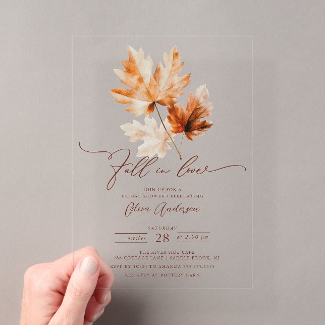Whispers of Fall Bridal Shower Invitation (In situ (ordinateur de poche))